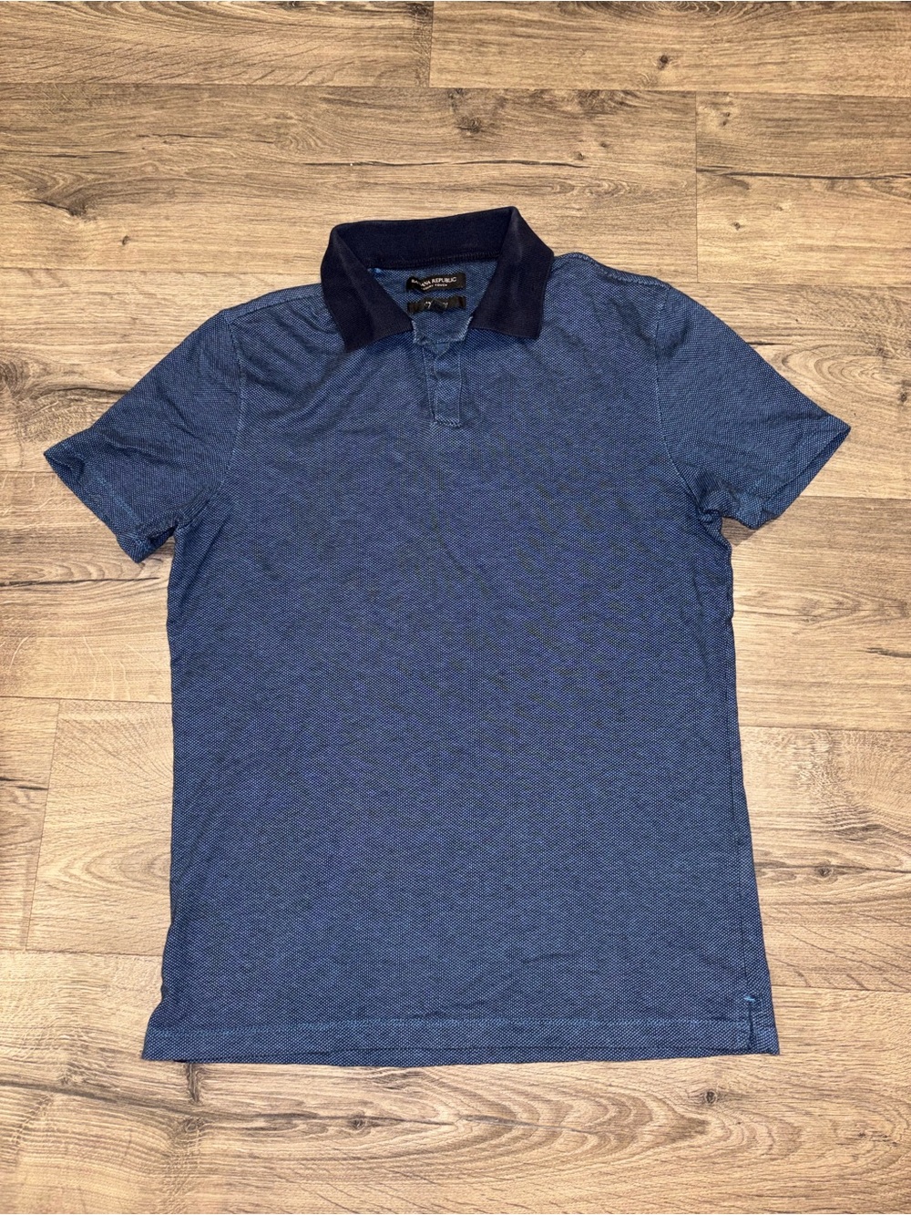 Tommy Bahama Navy Heathered Short-Sleeve Polo